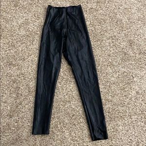 Faux leather leggings